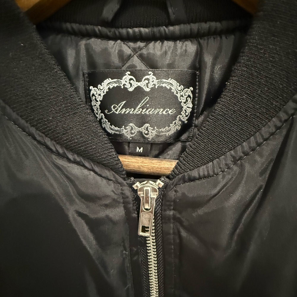Ambiance Classic Black Bomber Jacket